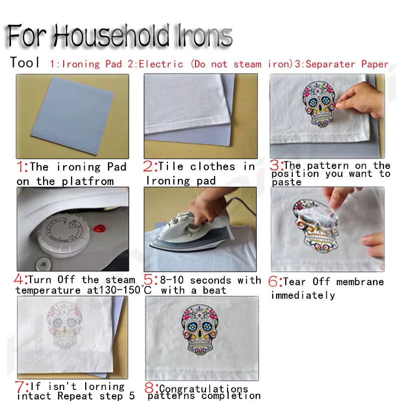 Potdemiel Thermo-Klebe-Patches zum Aufbügeln in Multicolour für DIY-Projekte und Kleidung - Bild 4