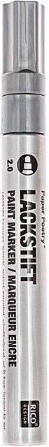 Rico Design Lackmarker Silber mit 2,0 mm Strichstärke permanent - Bild 1