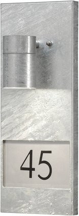 Konstsmide Wandleuchte MODERN in Silber, IP44 Gartenleuchte aus Metall, B/H/T: 16 x 41 x 11 cm - Bild 1