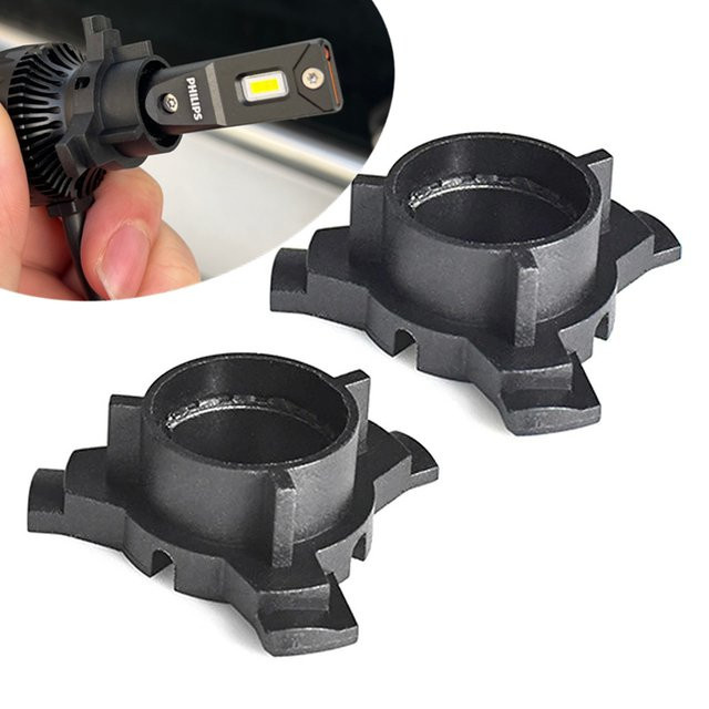 H7 LED Adapter Halter in Schwarz für KIA K3 K4 K5 Sorento sowie Hyundai Santa Fe Tucson Qashqai und Sonata 9th Scheinwerfer Lampen Basis - Bild 1