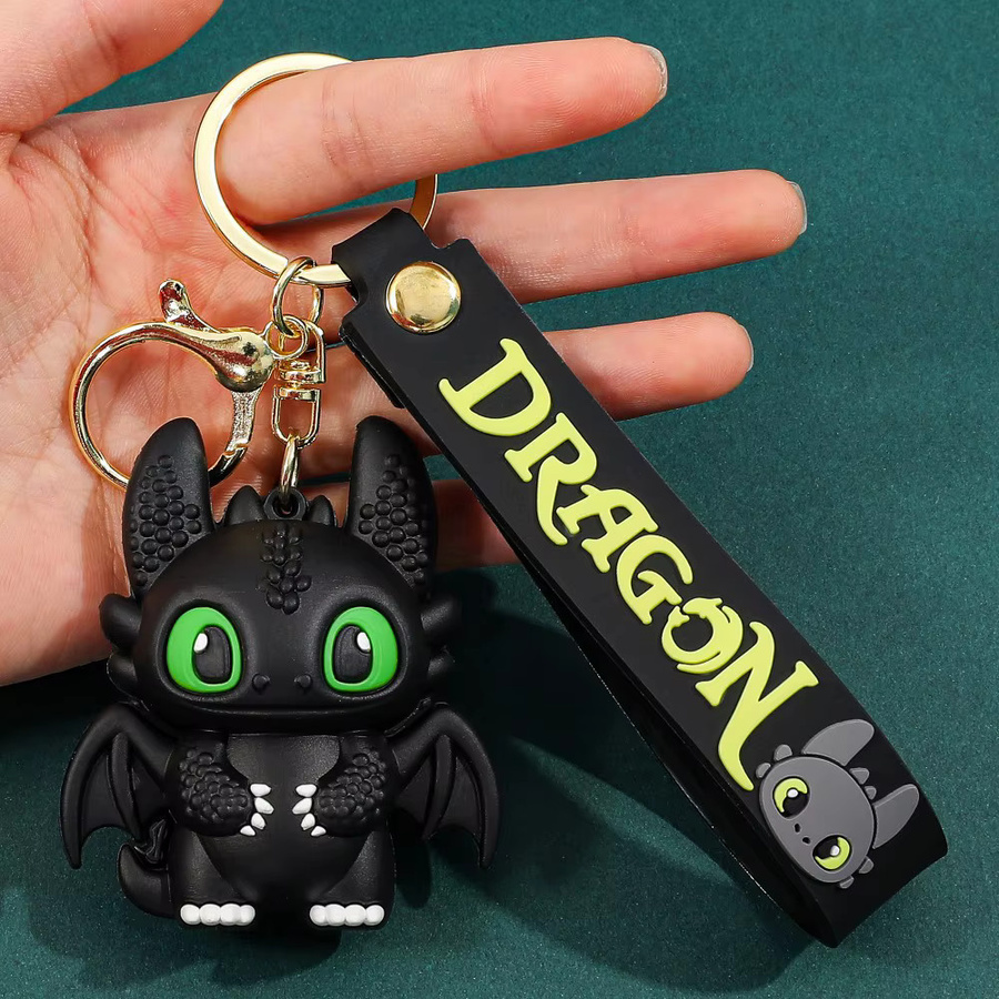 Potdemiel Schlüsselanhänger, Cartoon Anime 3D zahnloser Drache, Unisex - Bild 3