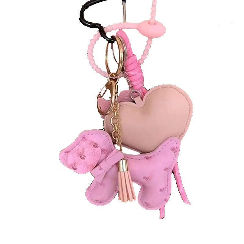 Yogodlns Schlüsselanhänger PU-Leder, Herz, mit Geldtasche - Bild 4