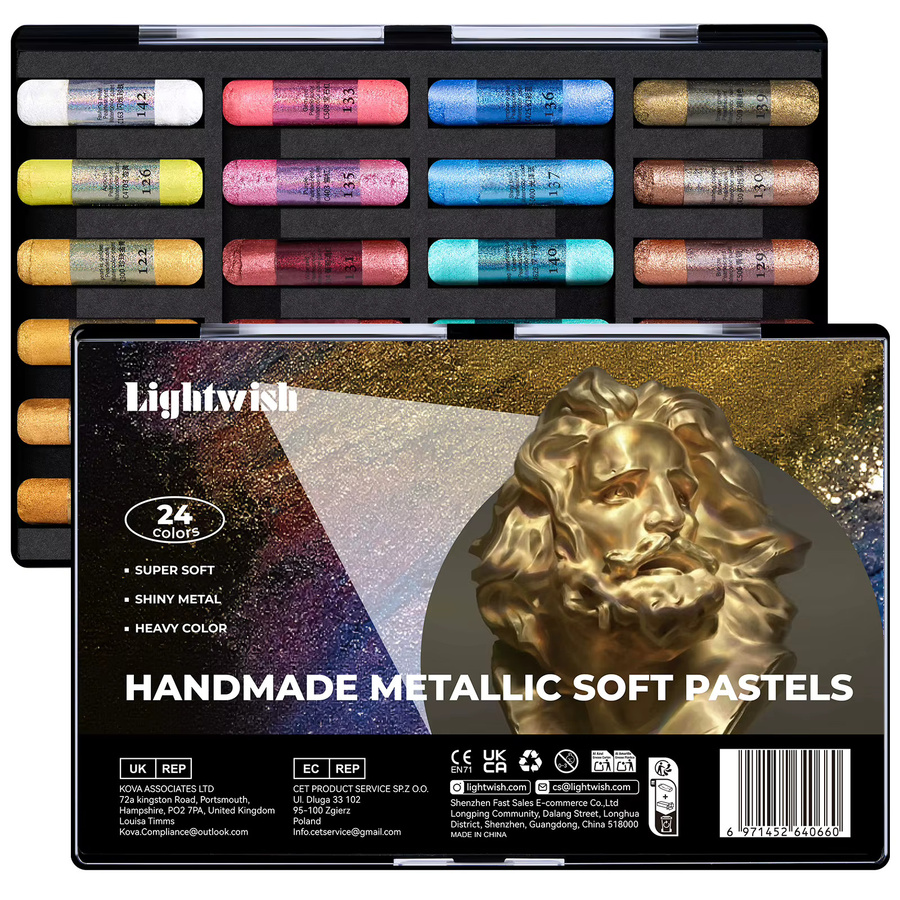 LIGHTWISH Ölpastellset mit 24 Farben in Multicolour, handgefertigte weiche Pastellkreiden zum Zeichnen und Mischen - Bild 6