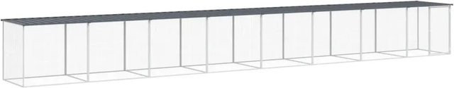 vidaXL Hühnerkäfig mit Dach aus verzinktem Stahl in Anthrazit B: 803 cm, T: 98 cm, H: 90 cm - Bild 1