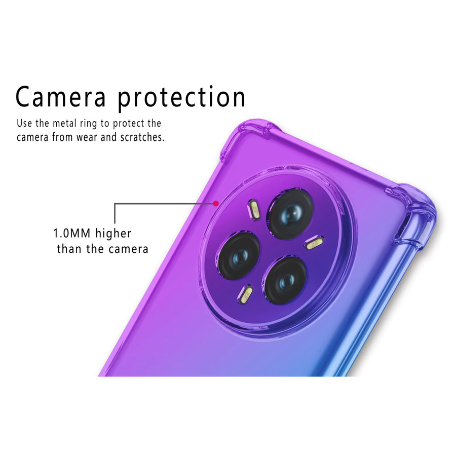 Foohly Stoßfeste Gradient TPU Schutzhülle für Realme 14 Pro Plus und Realme 14 Pro 5G in Transparent - Bild 4