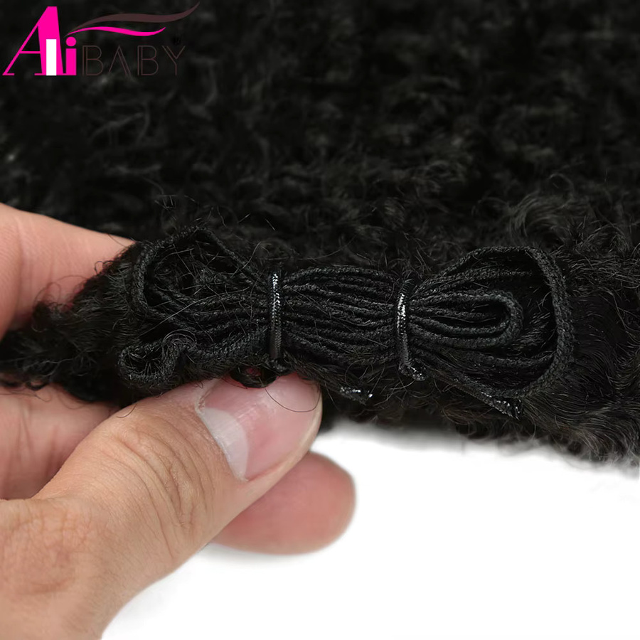 Alibaby Afro Haar Extensions, Lockige Haarwebart, 200g, Synthetisch - Bild 3