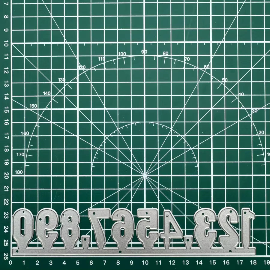Metall Stanzformen mit Zahlen für DIY Scrapbooking und Kartenherstellung in Silber - Bild 3