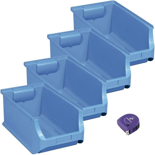 vasalat Set Stapelboxen Blau, 4 Stück, B/T/H: 35,5 x 20,5 x 15,0 cm - Bild 1