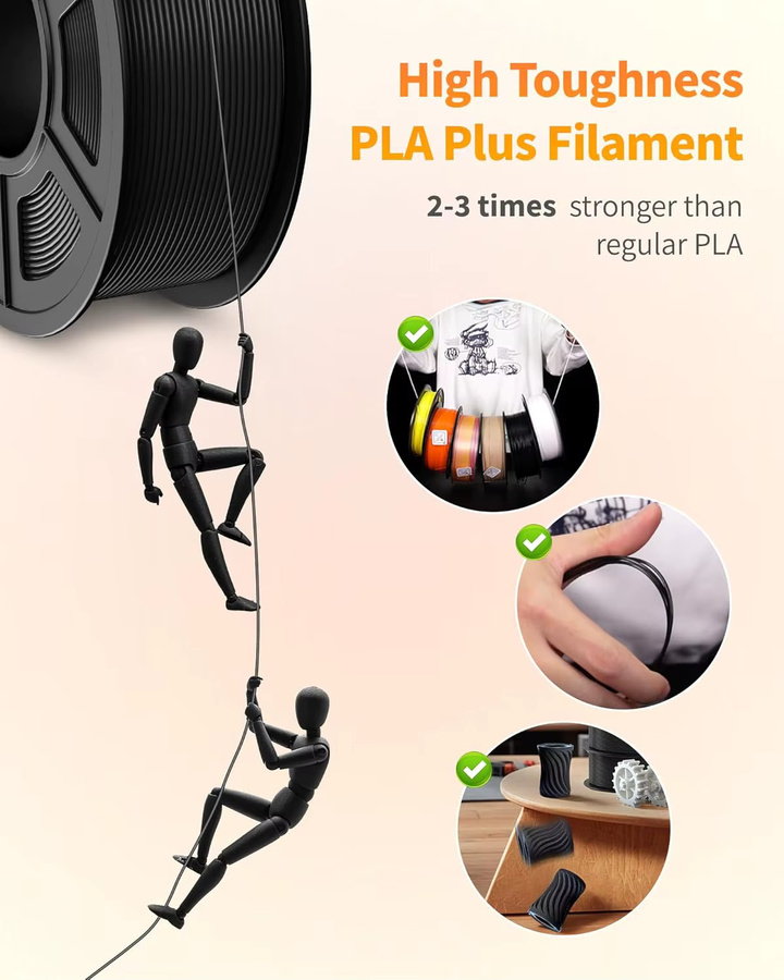 TECBEARS PLA Plus Filament Mehrfarbig 10kg 1,75mm für FDM 3D-Drucker - Bild 4