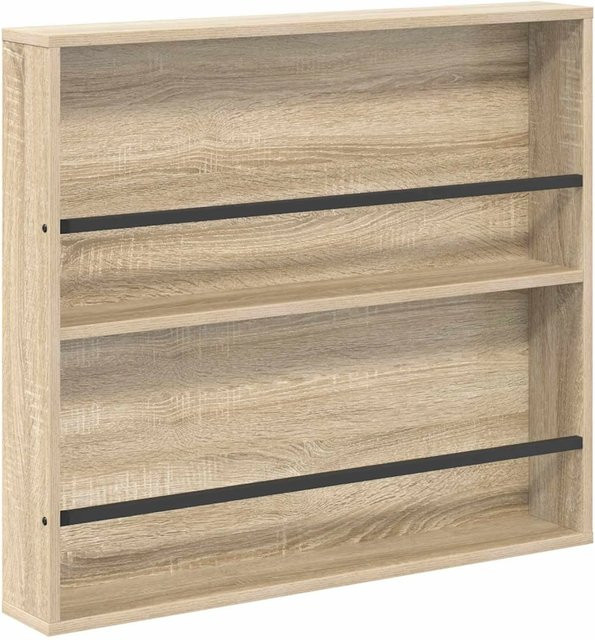 vidaXL Magazinregal Sonoma-Eiche, Wandmontage, mit verstellbaren Regalböden, B/T/H: 80 x 12 x 70 cm - Bild 1