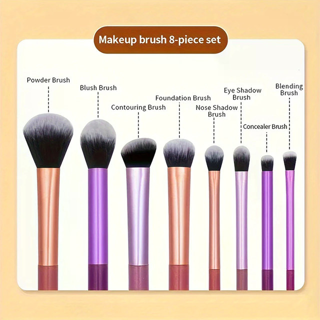 Make-up Pinsel Set, Synthetikhaar, Reiseformat - Bild 1