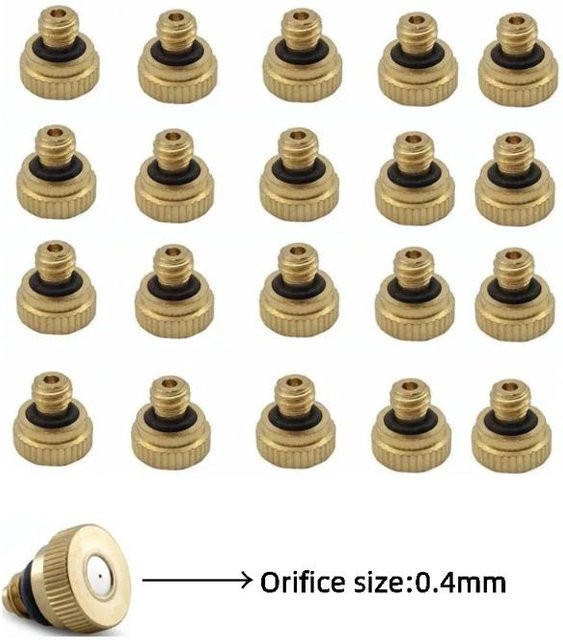 20 Stück LanZhong Tool Wassersprühdüsen aus Messing für Außenkühlsysteme in Gold - Bild 1