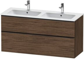 Duravit Waschtischunterschrank D-Neo Wandmontage in Schwarz und Nussbaum Dunkel, Breite: 128 cm, Tiefe: 46,2 cm - Bild 1