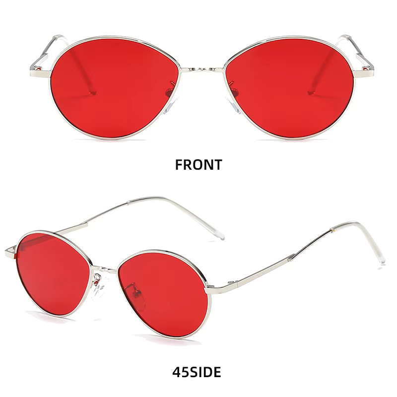 Hindfield Sonnenbrille, rund, Vollrand, Metall - Bild 3