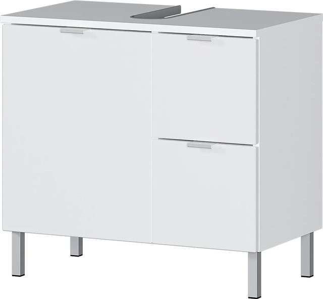 Germania Waschbeckenunterschrank GW-MAURESA Weiß Hochglanz B/H/T: 60 x 56 x 34 cm - Bild 1