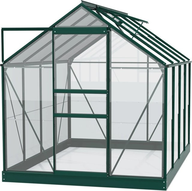 Vitavia Gewächshaus Planet 5000 in Smaragdgrün mit Fundamentrahmen, 5,0 m², Aluminium und ESG-Glas - Bild 4