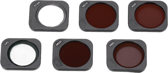 Junestar 6-in-1 Drohnenkamera-Filter-Kit CPL ND4 8 16 32 STAR Filter für Hubsan ZINO MINI PRO in Grau - Bild 1