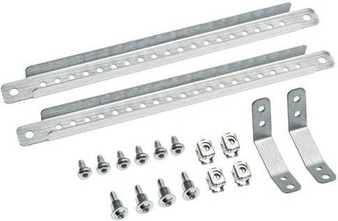 Hager FZ81WE Halter für Abfangschiene aus Metall in Silber, Länge: 400 mm - Bild 1
