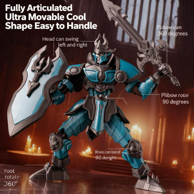 Yiran toy Ritter Mecha Actionfigur blau 3–6 Jahre - Bild 2