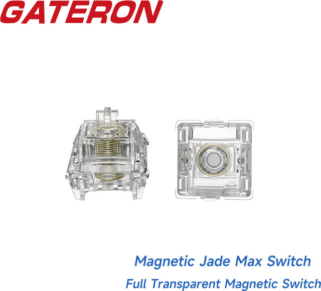 Gateron Jade Max KS-20 Serie Magnetische Lineare Tastaturschalter mit Hall-Sensor, RGB-kompatibel, Transparent - Bild 1