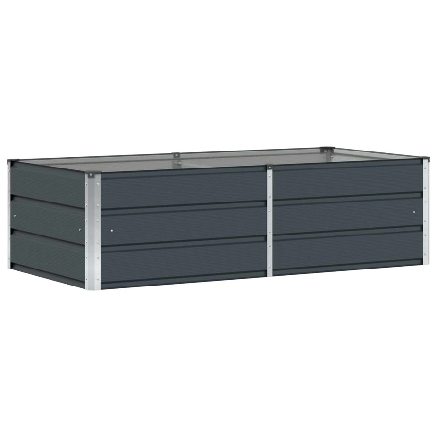vidaXL Pflanzkübel Anthrazit aus Stahl und Kunststoff B/T/H: 160 x 80 x 45 cm - Bild 2