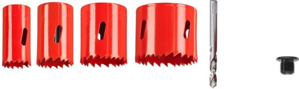 kwb Bi-Metall Lochsägensatz aus Edelstahl, 5-teilig, rot - Bild 2