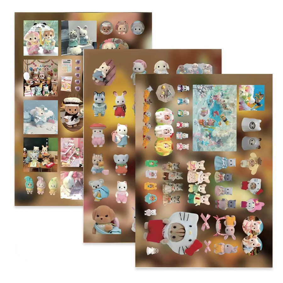 TAKARA TOMY Cartoon Niedliche Mini-Aufkleber, 8-teiliges Set, multicolour - Bild 2