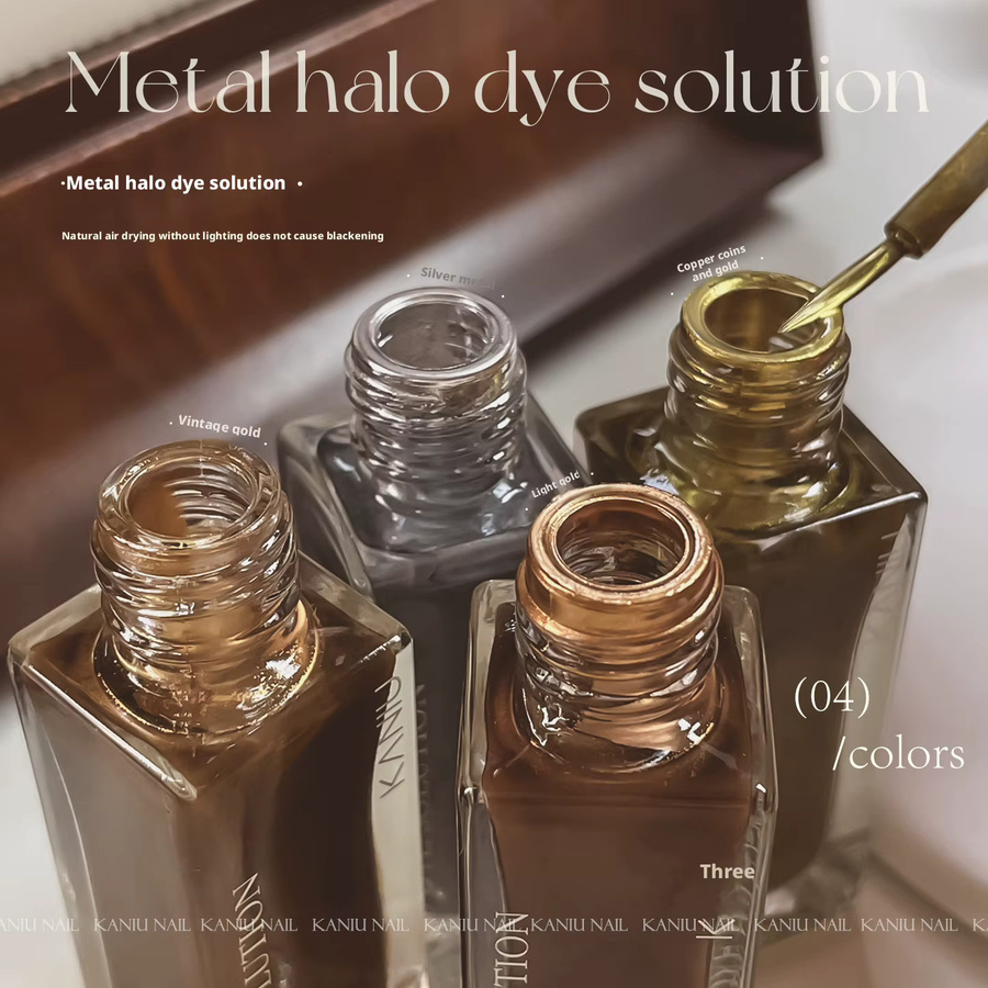 Kanui Nagellack Metall-Gradient, Gold & Silber, Glänzend - Bild 2
