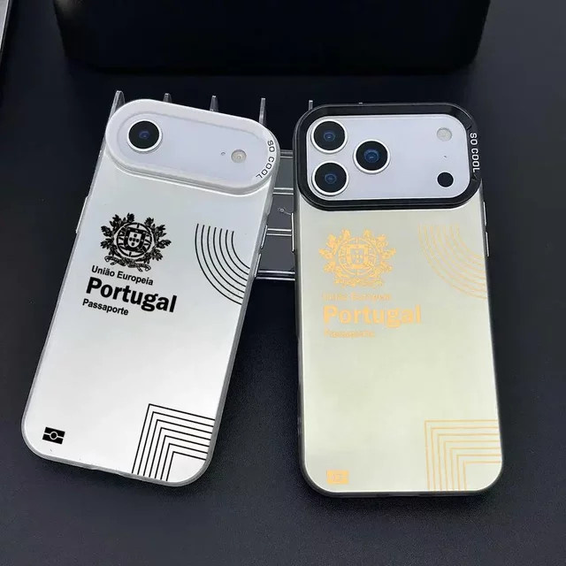 Stoßfeste Handyhülle im Portugal-Pass-Design für iPhone 11 bis iPhone 17 Pro Max, Matte Laser Aurora in Multicolour und Pink - Bild 1