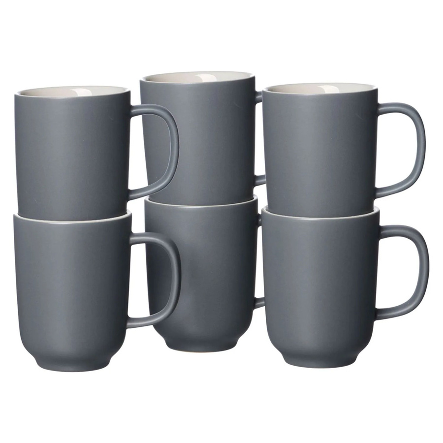 Ritzenhoff & Breker Kaffeebecher Jasper aus Keramik Grau 6er Set 285 ml - Bild 2