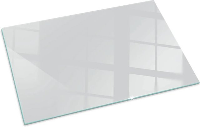 Tulup Glasplatte für Kamin in Grau, Rechteckige Bodenplatte für Kaminöfen, B: 100 cm, T: 70 cm - Bild 1