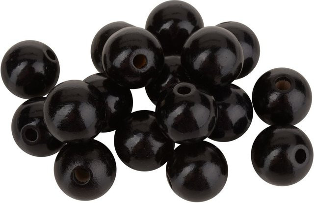 Runde Holzperlen aus Buchenholz von KNORR prandell in Schwarz mit Ø 15 mm für deine Weihnachtsdekoration oder Osterdeko - Bild 1