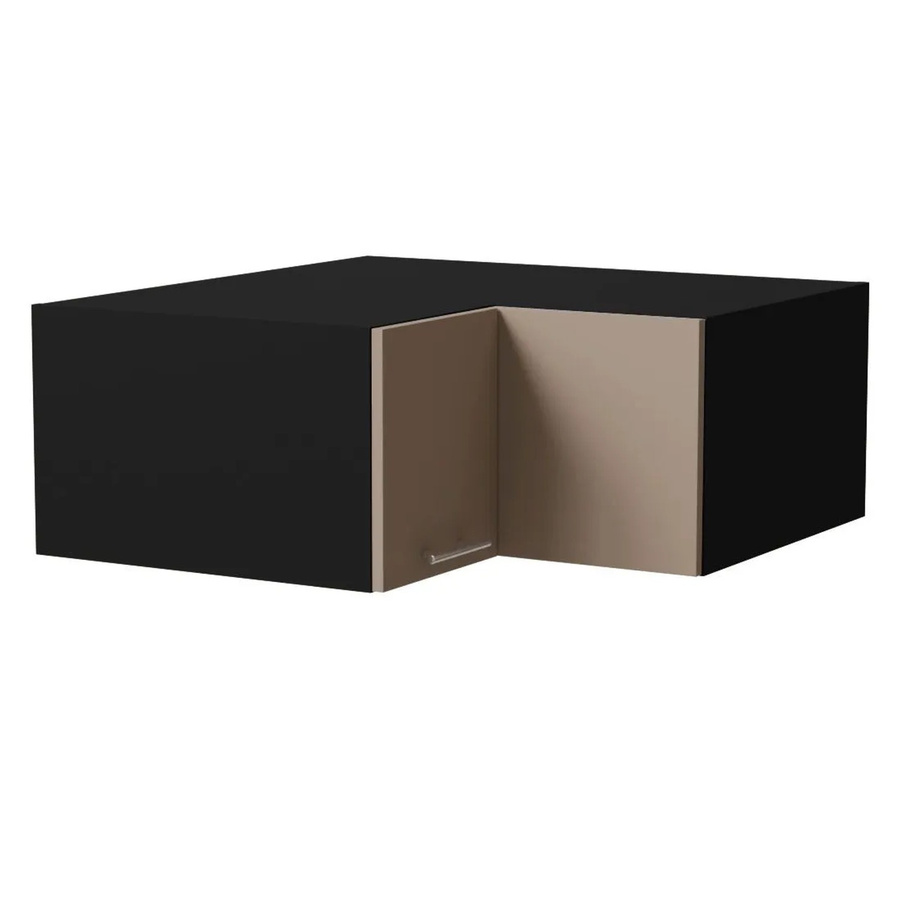 Feldmann-Wohnen Eckaufsatzschrank Brerra W14/90/36 in Schwarz und Graubeige Matt mit Soft-Close-Türen, B/T/H: 90 x 90 x 36 cm - Bild 2
