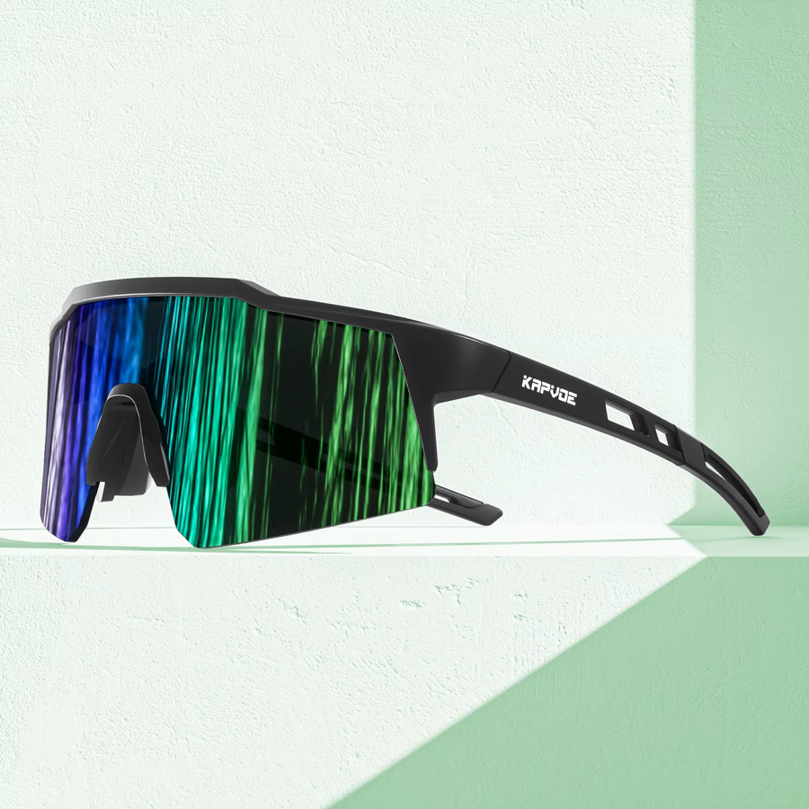 Kapvoe Sportsonnenbrille, Kinder, Vollrand, Kunststoff, black - Bild 2