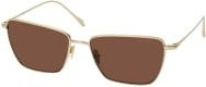 Giorgio Armani AR 6153 Sonnenbrille, Rechteckig, Metall, Gold, Braun, Damen - Bild 1