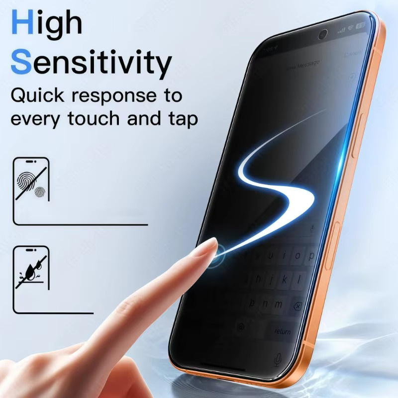 3er-Set Privatsphäre Schutzglas für Apple iPhone 11 12 13 14 15 16 17 Pro Max und Modelle wie XR, X, Mini, Plus in Transparent - Bild 3