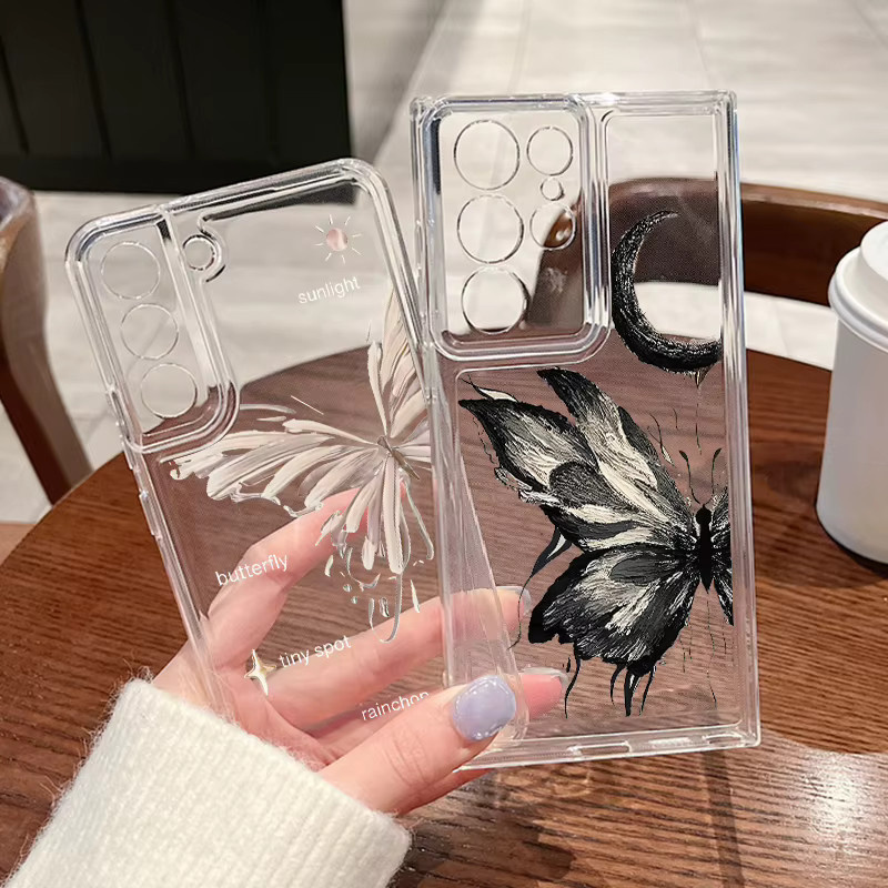 Schmetterling Silikon Schutzhülle für Samsung Galaxy S25 S24 S23 S22 Ultra Plus FE sowie A56 A55 A54 A36 A35 A34 A26 A17 A15 5G - Bild 3