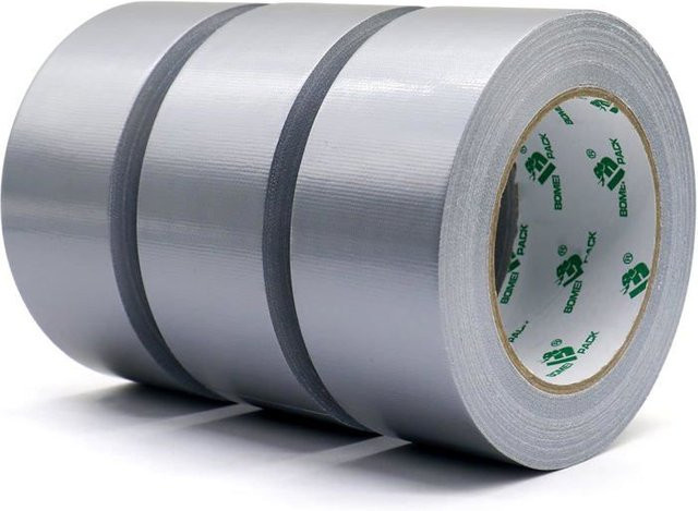 BOMEI PACK Gewebeband Grau Heavy Duty Duct Tape Set, 3 Rollen, Breite: 50 mm, Länge: 50 m pro Rolle - Bild 1