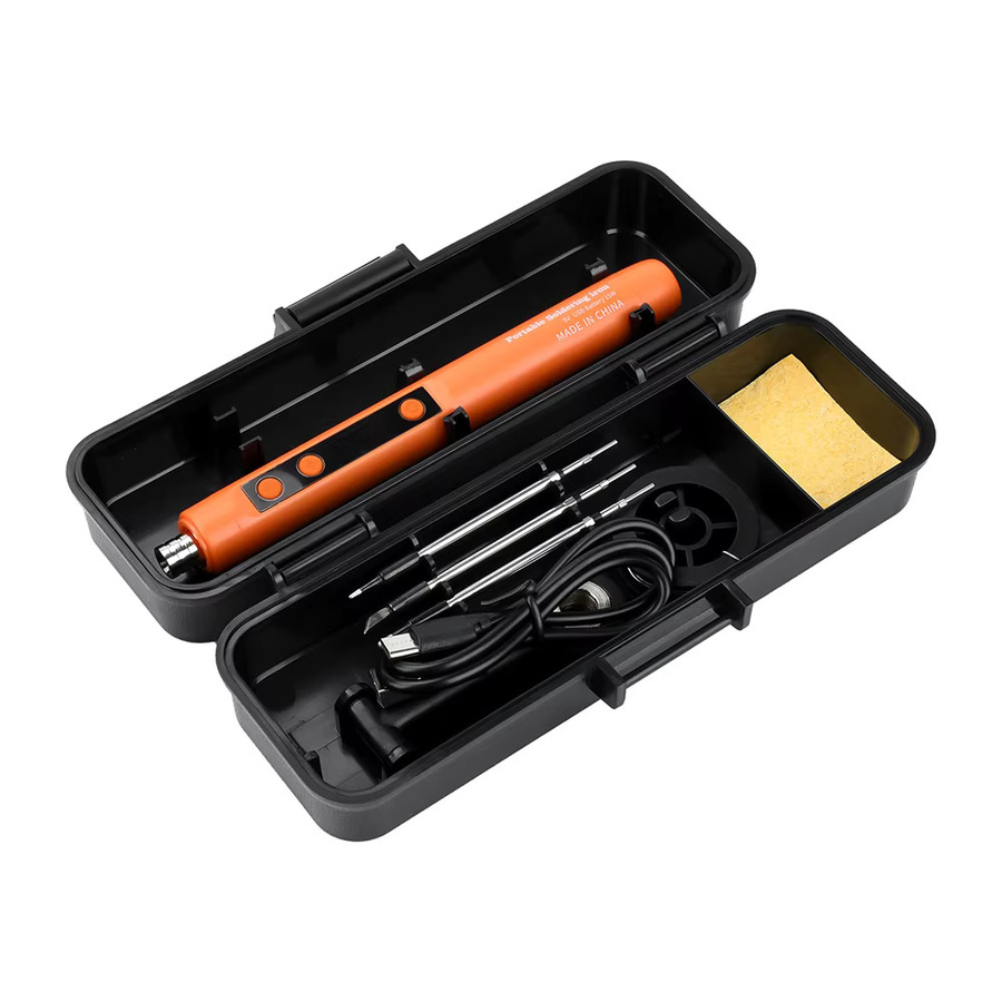 Aideepen USB Lötkolben 15W mit Typ-C Schnittstelle, kabelloser elektrischer Lötkolben in Schwarz - Bild 7