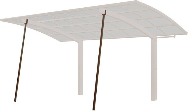 Ximax Carport Stützstange für Caravan in Mattbraun, Höhe: 206 cm - Bild 1