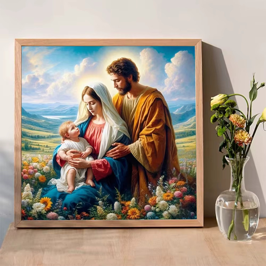 Momoart Diamant-Malerei Set Religion Porträt DIY Mosaik Dekoration Multicolour B/B/B: 20 x 20 x 20 cm - Bild 3