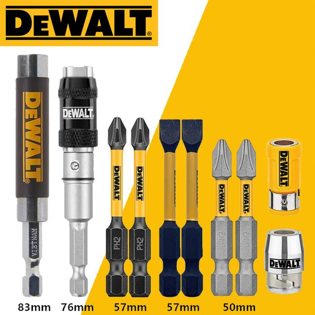 DeWalt Schlagschrauber Bits Set PH2 SL8 aus Stahl mit Schwenk Bit Halter und Verlängerungshülse - Bild 1