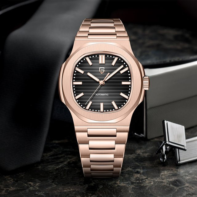 PAGANI DESIGN Armbanduhr Automatik, Edelstahl, Roségold, Herren - Bild 1