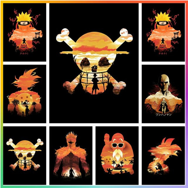 Kayou Dragon Ball Naruto 5D DIY Diamantgemälde als rahmenloses Mosaik-Stickerei-Set in Multicolour, Breite: 30,0 cm, Höhe: 20,0 cm - Bild 1