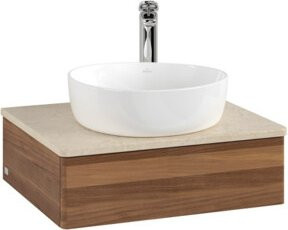 V&B Waschtischunterschrank Antao ohne Frontstruktur in Braun, B/T/H: 60 x 50 x 19 cm - Bild 1