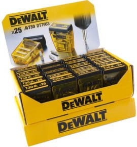 DeWalt Schraubendreher-Bits DT7963 in Gelb aus Stahl, 20 Stück, 25 x 30 mm - Bild 1