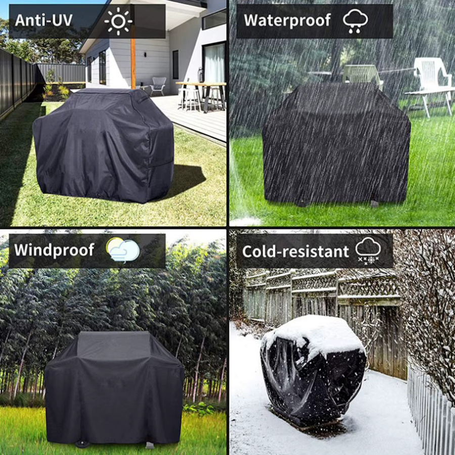 Char-Broil Grillabdeckung aus wasserdichtem 210D Oxford Polyester, Schwarz, B: 145 cm, T: 117 cm - Bild 3