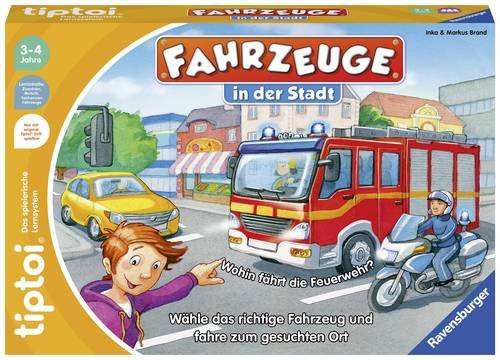 Ravensburger tiptoi Stadt Baustelle und Feuerwehr Lernspielzeug für Kinder ab 3 Jahren