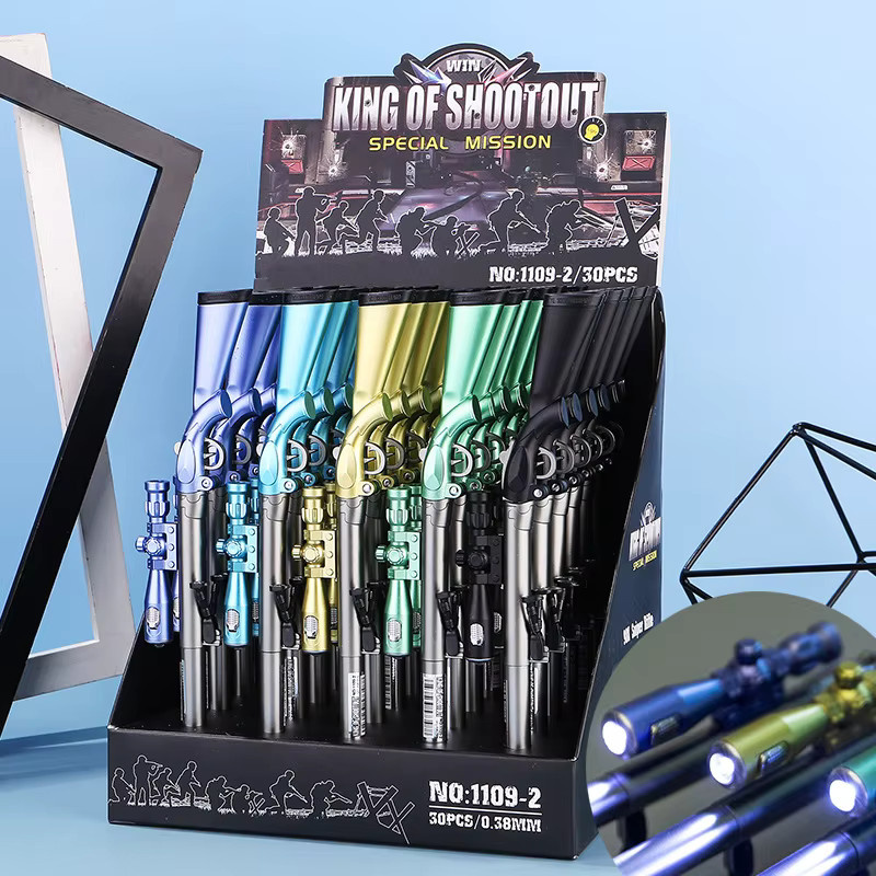 Kreative Simulation 98K Scharfschützengewehr Neutralstift mit Licht, schwarze Geltinte, 0,38 mm - Bild 5