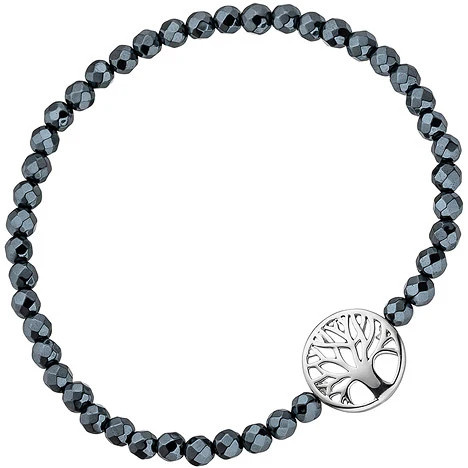 Colfem Armband Lebensbaum, 925 Sterling Silber, Hämatit schwarz, Unisex - Bild 1